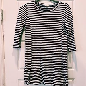 J Crew Blue and White Stripe Dress